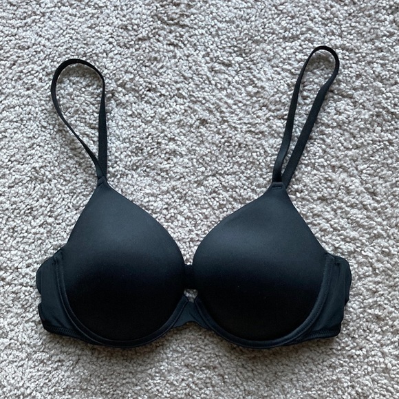 PINK Victoria's Secret Other - Victoria’s Secret Pink Black Plain Bra Women’s Size 36B Adjustable Straps